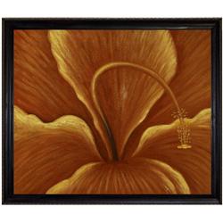 Golden Hibiscus (Right) Oil Painting