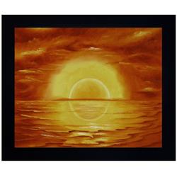 Surfer's Sunset Oil Painting