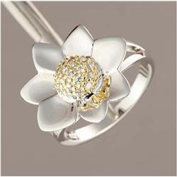 Sterling Silver Blooming Flower Ring 