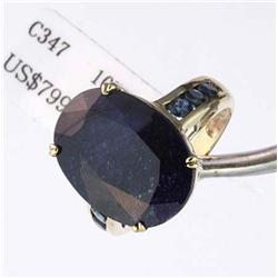 15 ctw Genuine Sapphire Ring in 10K Gold