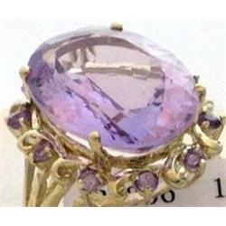 12.5 ctw. Amethyst 10K Yellow Gold Ring