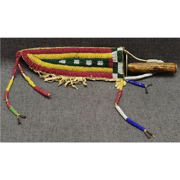 PLAINS KNIFE SHEATH AND KNIFE