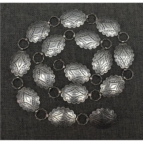 NAVAJO LINK CONCHO BELT (BENSON MANYGOATS)