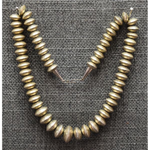 NAVAJO SILVER BEAD NECKLACE