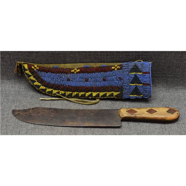SIOUX KNIFE SHEATH AND KNIFE