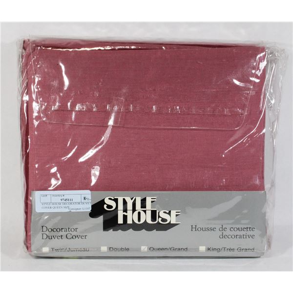 STYLE HOUSE DECORATOR DUVET COVER QUEEN SIZE