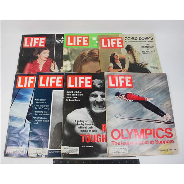 LOT OF 7 VINTAGE LIFE MAGAZINES