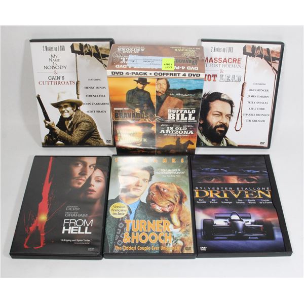 BOX OF 6 DVD MOVIES