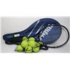 Image 1 : WILSON PRO STAFF TENIS RACKET WITH BAG OF BALLS