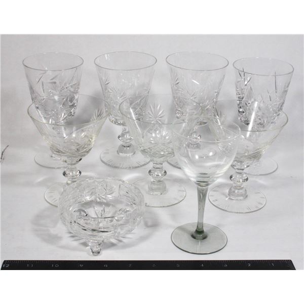 BOX OF CRYSTAL GLASSWARE