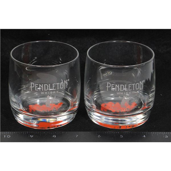 2 PENDLETON WHISKEY ROCKS GLASS
