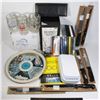 Image 1 : LARGE MIXED LOT: KNIVES, MUGS, DVD’s, PHONE SANITIZER