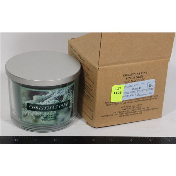 AVON "CHRISTMAS PINE" SCENTED CANDLE BRAND NEW