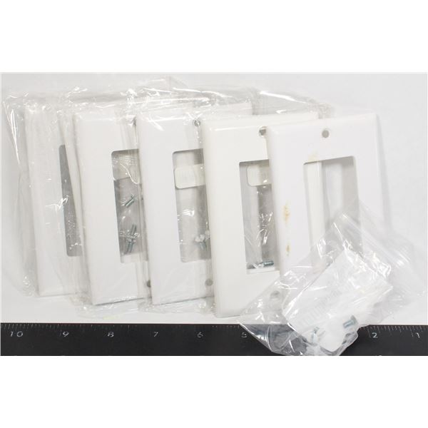 SET OF 7 WHITE ELECTRICAL OUTLET COVERS
