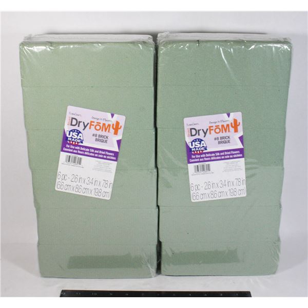 2 DRY FOAM #8 BRICKS 2.6"X3.4"X7.8"