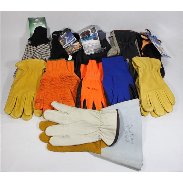 BOX OF ASSORTED NEW QUALITY GLOVES SOME WITH TAGS