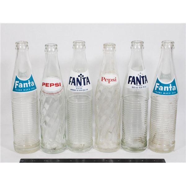 SET OF 6, 10OZ POP BOTTLES