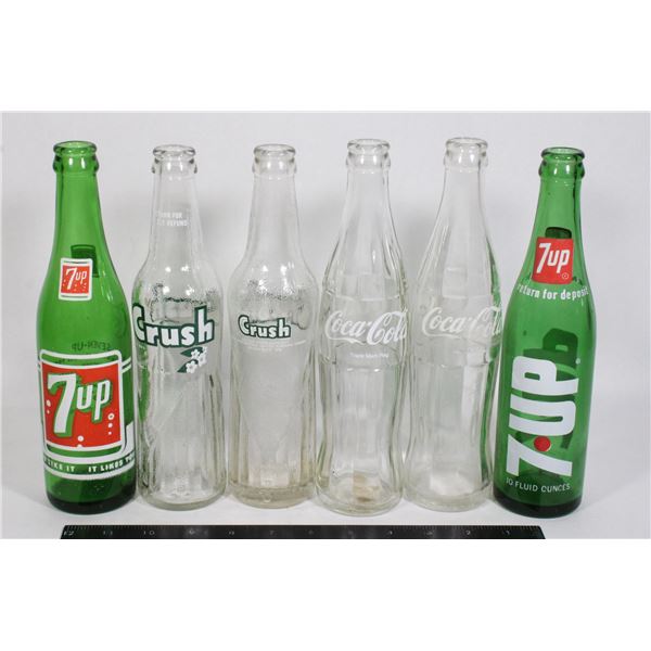 SET OF 6, 10OZ POP BOTTLES