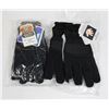 Image 1 : 2 NEW PAIRS OF BLACK LEATHER GLOVES SIZE L