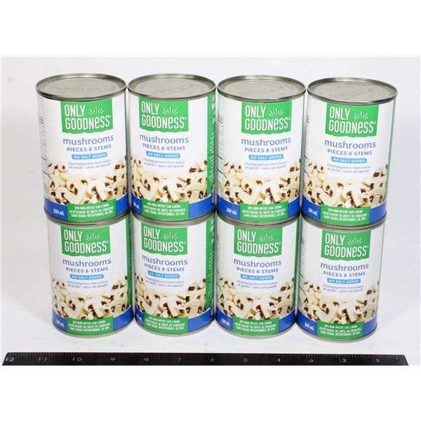 ONLY GOODNESS MUSHROOM & STEMS 8 CANS 284ML