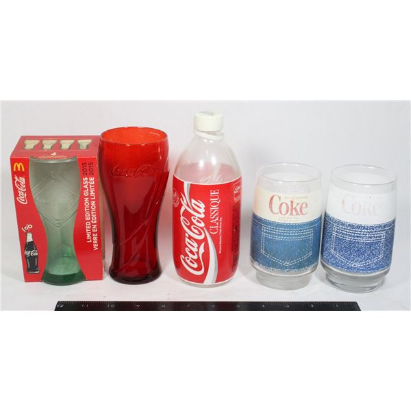 2015 MCDONALD'S COCA-COLA LIMITED EDITION GLASS &