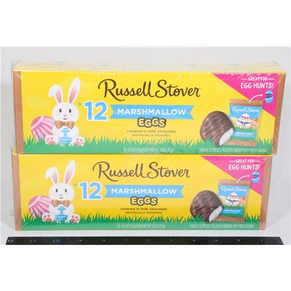 RUSSELL STOVER MARSHMALLOW EGGS PAIR