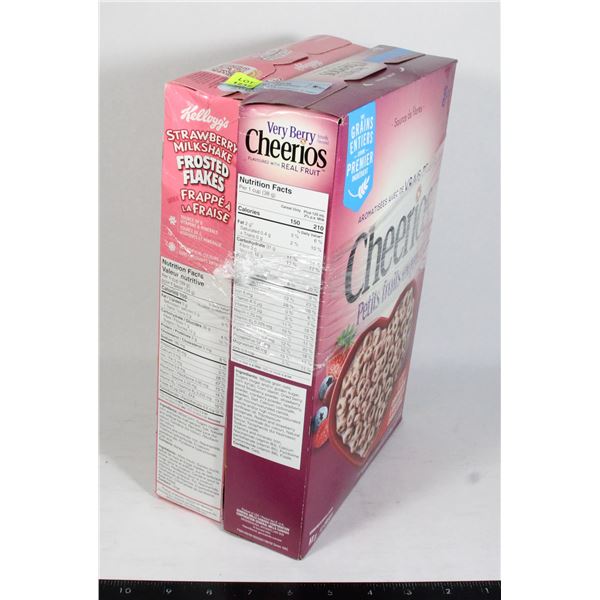 PAIR OF CEREAL FROSTED FLAKES/CHEERIOS