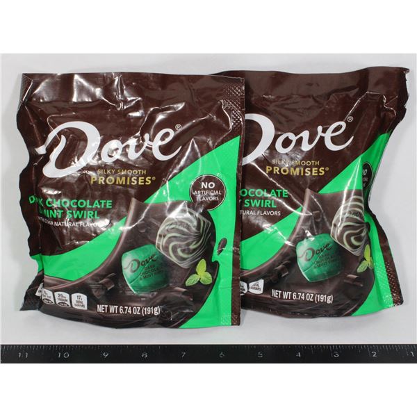 TWO DOVE DARK CHOCOLATE AND MINT SWIRL