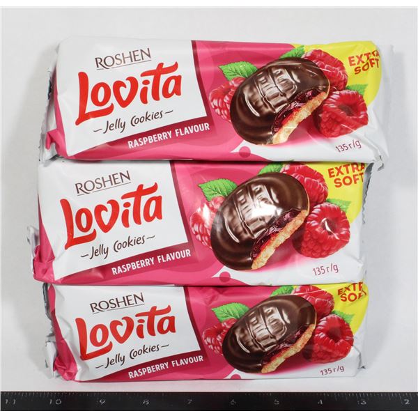 THREE ROSHEN LOVITA JELLY COOKIES
