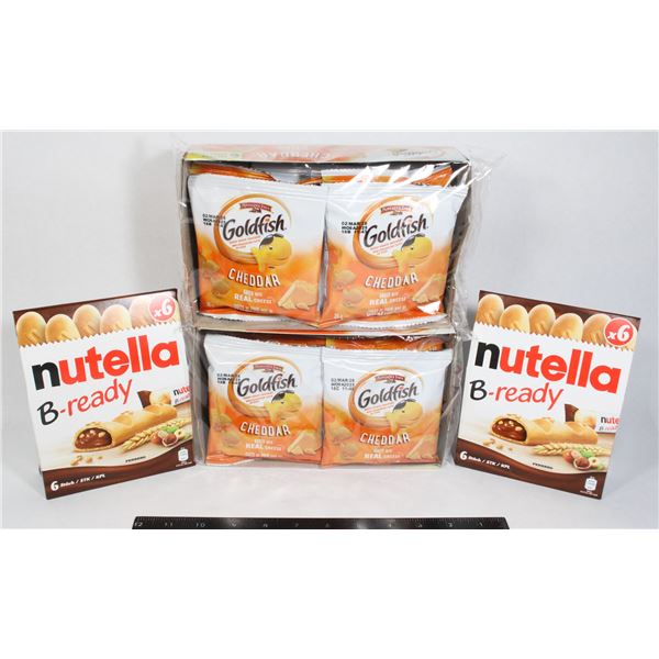 NUTELLA FERRERO STICKS & GOLDFISH SNACK LOT 600G