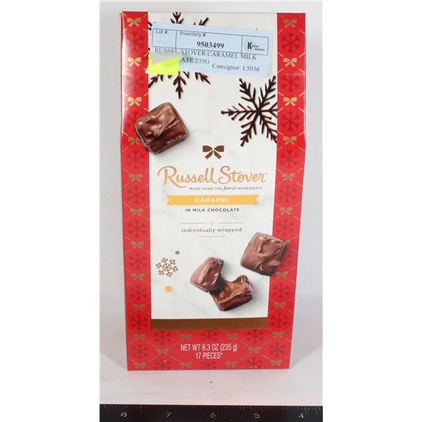 RUSSEL STOVER CARAMEL MILK CHOCOLATE 235G