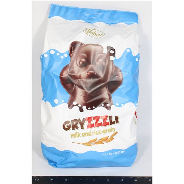 VOBRO GRYZZZLI MILK AND RICE GRAIN CHOCOLATE 1KG