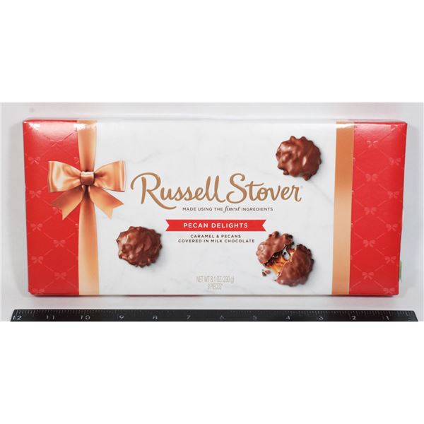 RUSSELL STOVER PECAN DELIGHTS CARAMEL AND