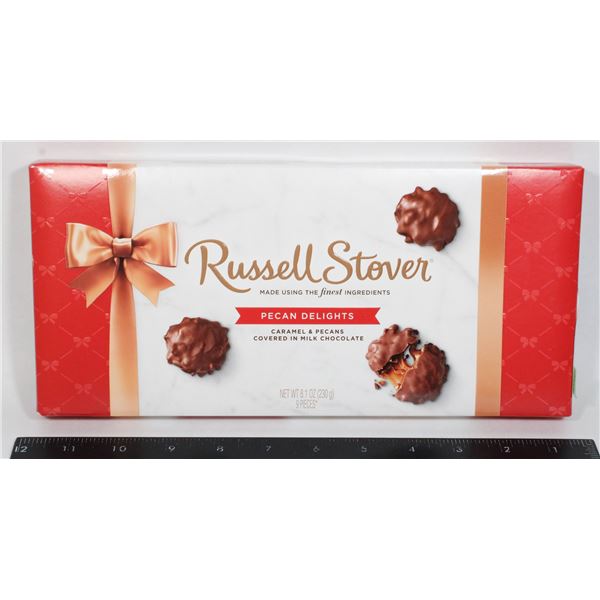 RUSSELL STOVER PECAN DELIGHTS CARAMEL AND