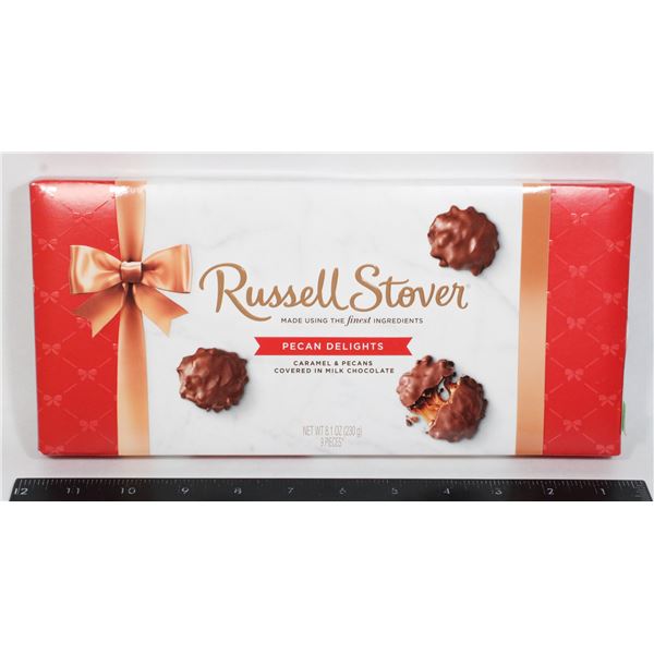 RUSSELL STOVER PECAN DELIGHTS CARAMEL AND