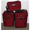 Image 1 : TWO RED CAMBRIDGE SUITCASES AND MATCHING TRAVEL