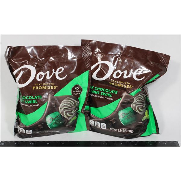 TWO DOVE DARK CHOCOLATE AND MINT SWIRL