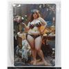 Image 1 : NEW BLACK FLOWER BIKINI PIN UP GIRL METAL SIGN
