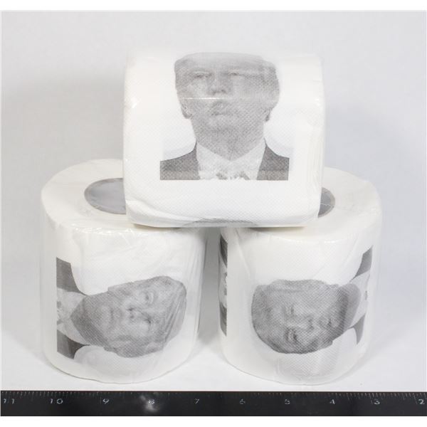 3 NEW ROLLS OF KISS MY BUTT TRUMP JOKE TOILET