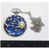 Image 1 : NEW MOON AND STAR DESIGN POCKET WATCH WITH CHAIN
