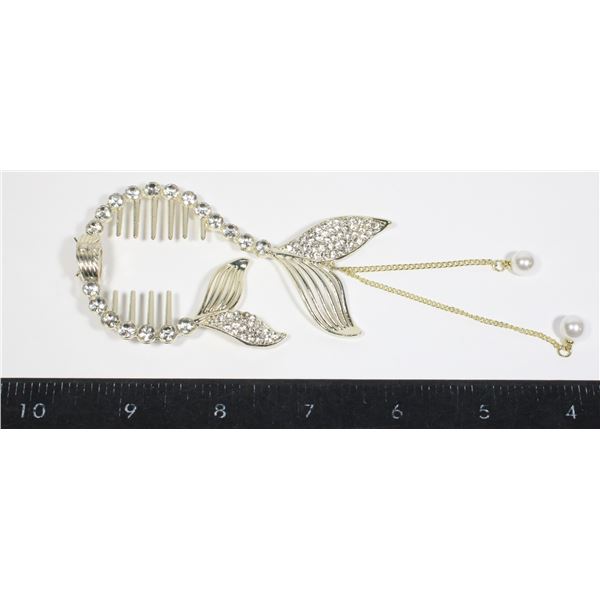 NEW RHINESTONE TASSEL MERMAID TAIL BUN SPRING HAIR