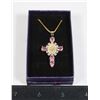 Image 1 : NEW VIRGIN MARY CUBIC ZIRCONIA PENDANT NECKLACE