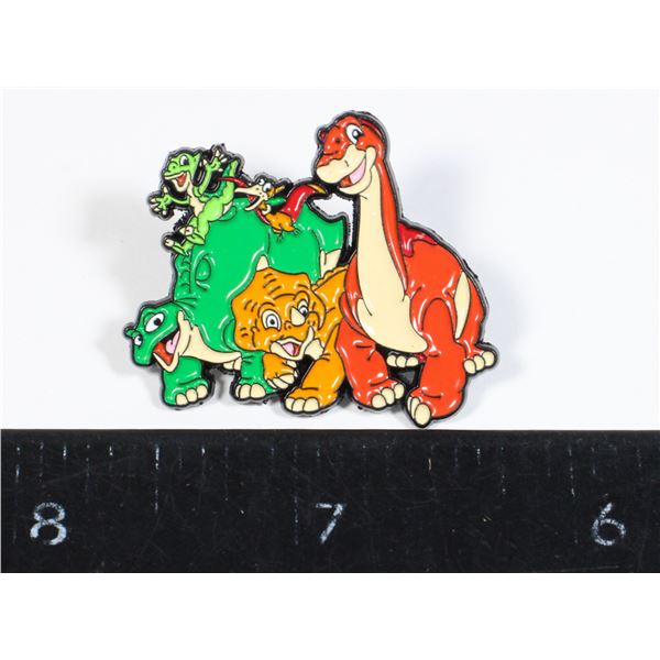 NEW LAND BEFORE TIME THEME GANG ENAMEL LAPEL PIN