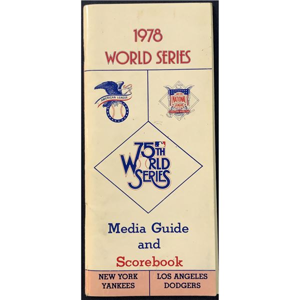 1978 WORLD SERIES MEDIA GUIDE