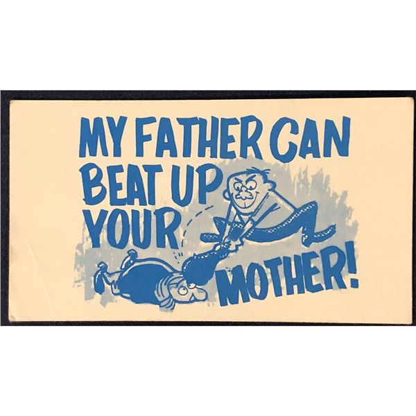 1967 FLEER BACK SLAPPERS - MY FATHER