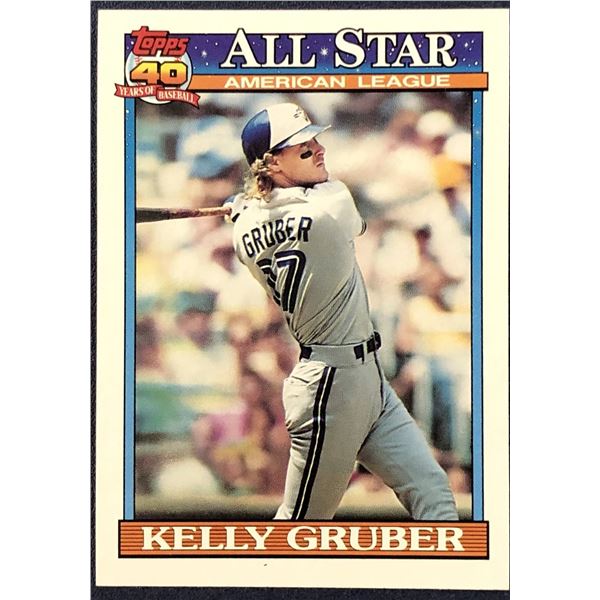 1991 TOPPS KELLY GRUBER