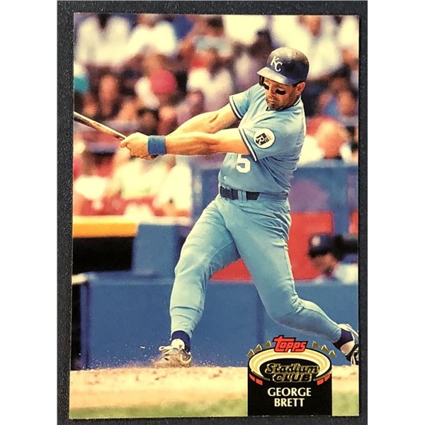 1992 TOPPS STADIUM CLUB BASEBALL GEORGE BRETT (HOF)