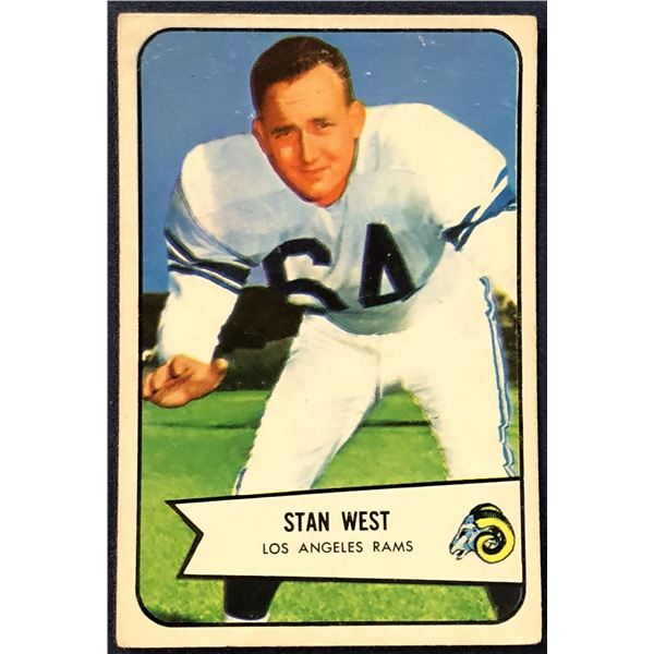 1954 BOWMAN NFL FOOTBALL STAN WEST