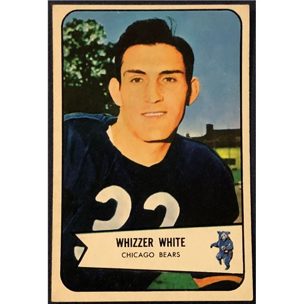 1954 BOWMAN NFL FOOTBALL WHIZZER WHITE ROOKIE CARD