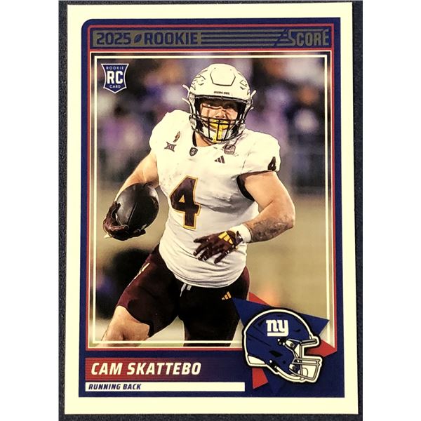 2025 SCORE NFL CAM SKATTEBO ROOKIE CARD